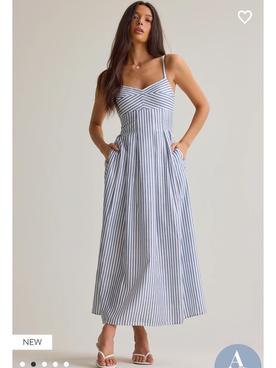 Altar'd State Dresses & Skirts - Altar'd State Blue and White Vertical Stripe Maxi Dress